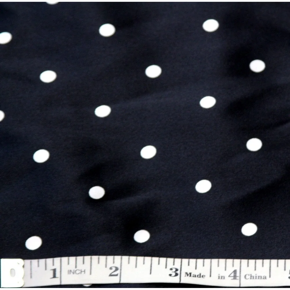 Black White Polka Dot 100 Pure Silk Charmeuse 19mm Fabric By Half Yard 44